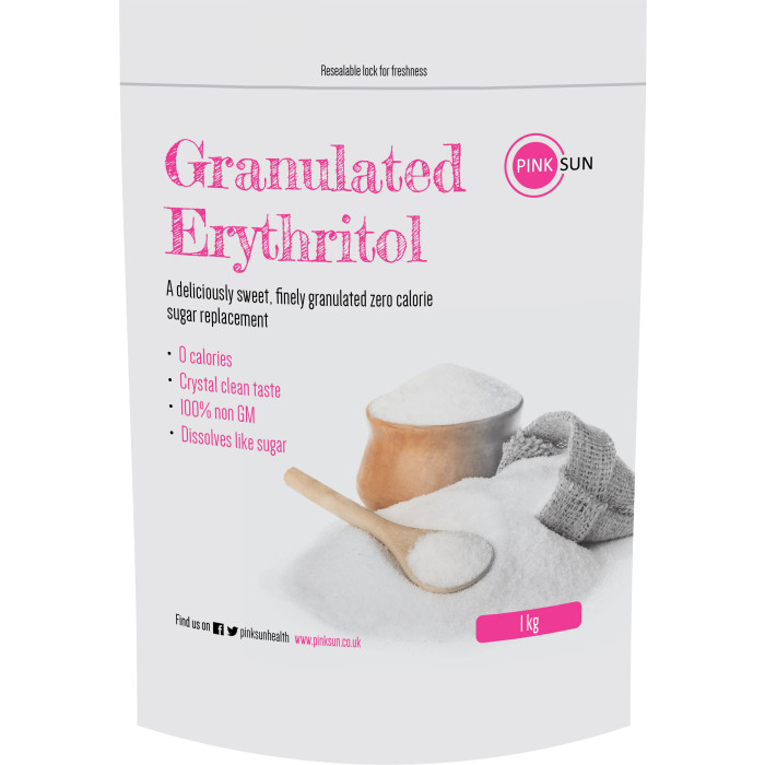 Pure Via Erythritol 1kg, Zero Calorie & Keto Friendly Sugar Alternative  Powder, Non-GMO Certified